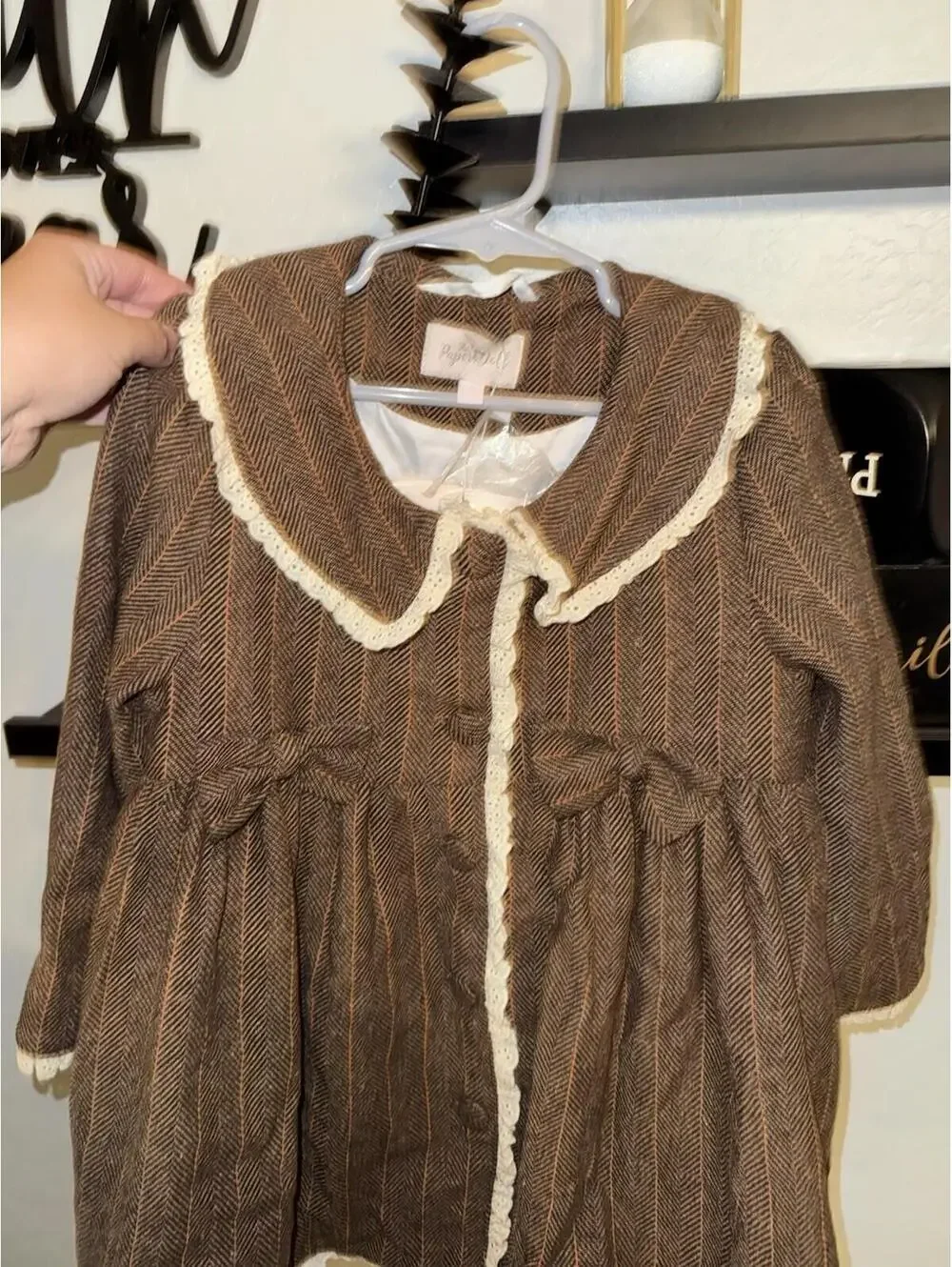 NWT! The Paper Doll size 4 brown pea coat